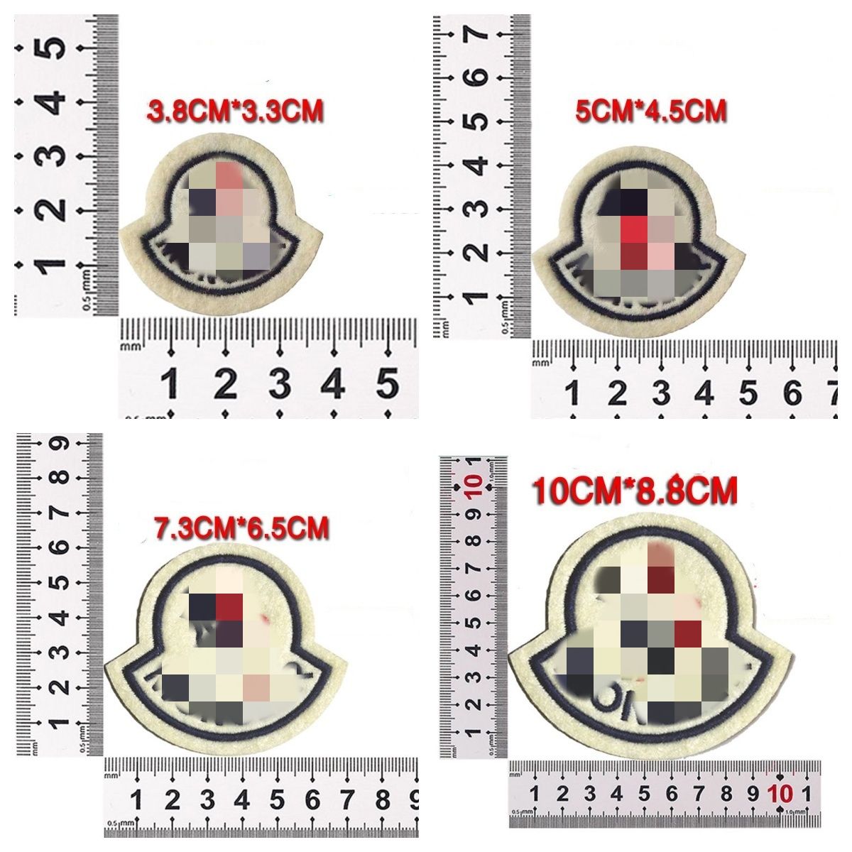 4 Sizes Embroidery Label French Mon Sew or Iron 2 Pcs/set Label Badge Sewing Notions & Tools Cloth Accessories Patch Logo Trademark Tags