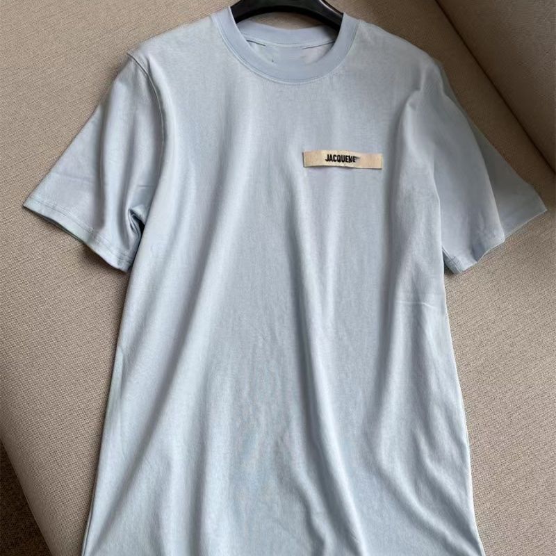 Designer T Shirt Tee For Men Womens Fashion Jacquesmu Tshirt With Letters Casual 100% Pure Cotton Summer Short Sleeve Tops Paris Tee Jacquard Shirt
