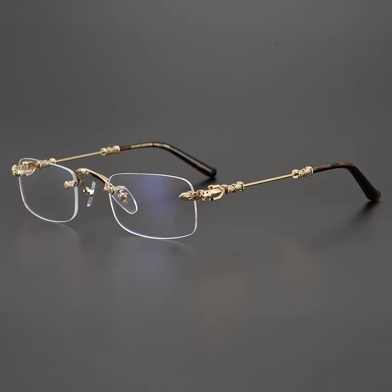 New Square Frame Retro Women s Anti Blue Light High Definition Fashion Diamond Cut Edge Rimless Designer Sunglasses Reading Glasses