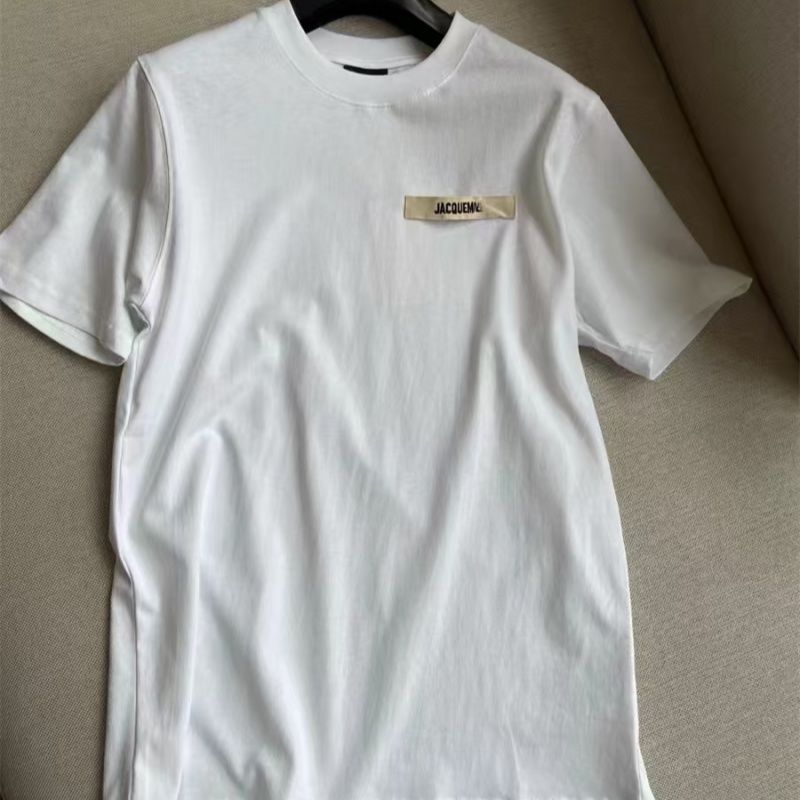 2026 Jacque mus shirt New Fun Fruit Label Series Luxury T Shirt French designer tshirts Short sleeve shirts Summer Casual Jacquesmu Letter Embroider