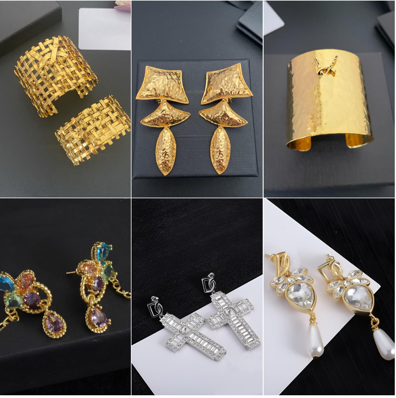 New Designed women fashion earring Irregular earclip 18K Gold plated Ear studs Designer Jewelry YSSLLE086