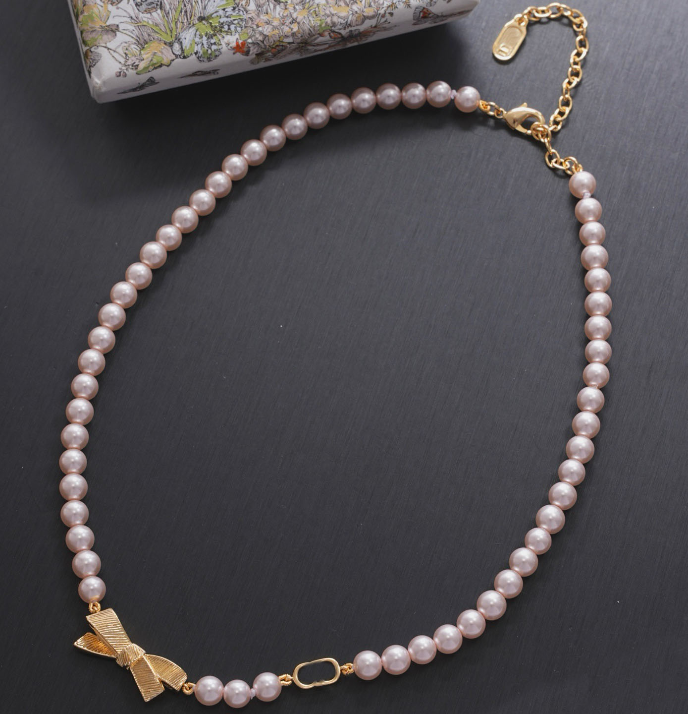 2026 Luxury quality charm pendant necklace and bracelet with pearl beads and know shape in 18k gold plated have stamp simple design earring PS6766B