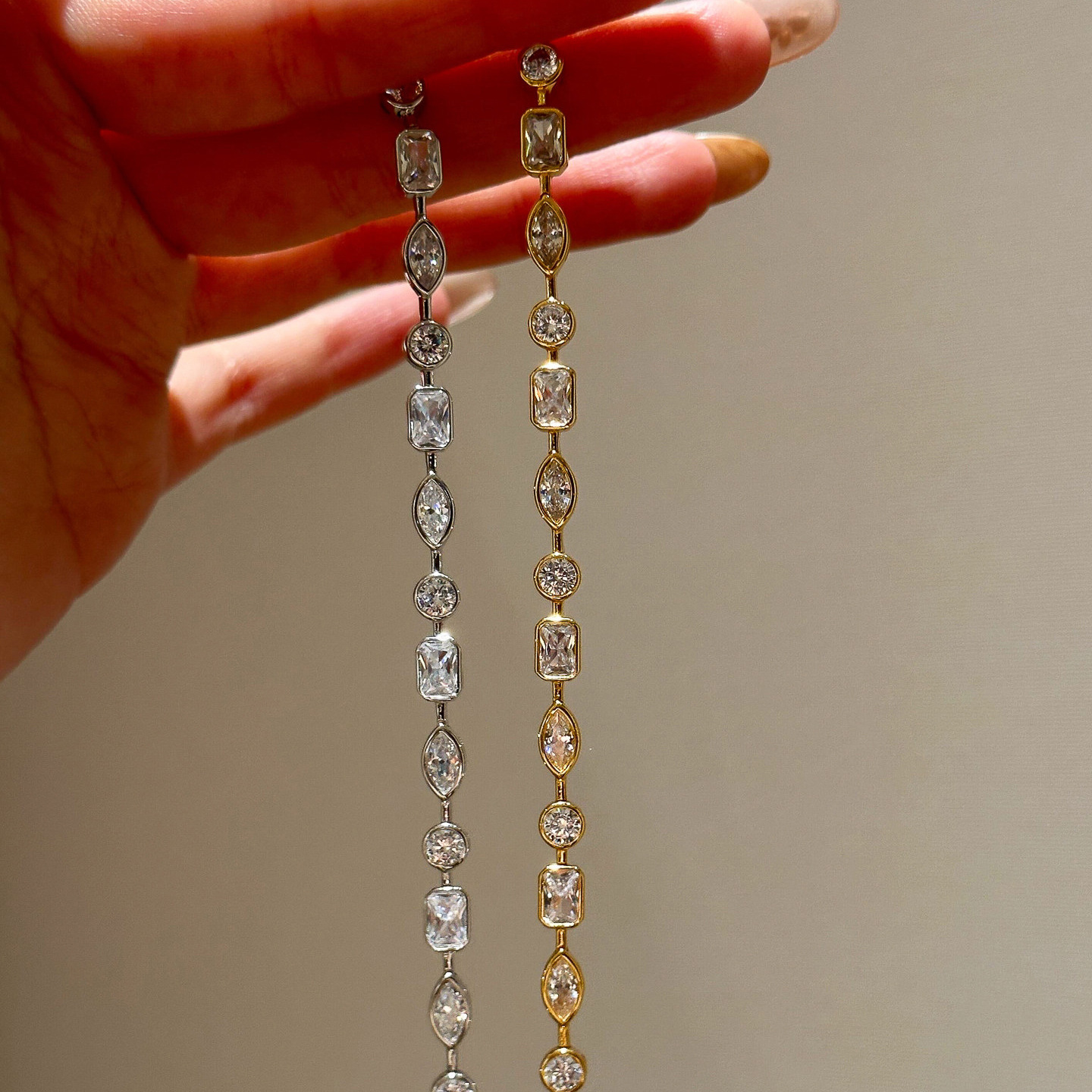 2026 Choucong Ins Top Sell Wedding Bracelets Delicate Luxury Jewelry 18k Gold Fill Irregular Cut 5A Cubic Zirconia CZ Diamond Elegant Women Bridal B