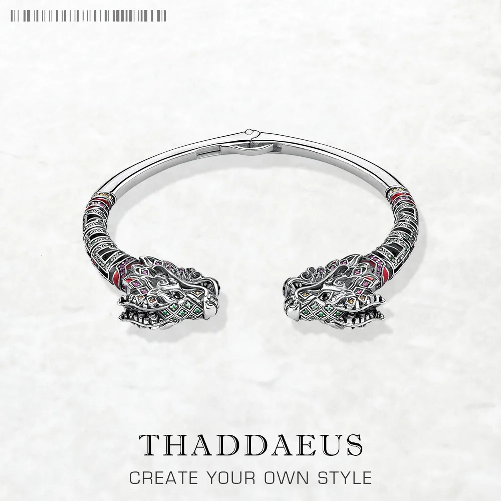Dragon Bracelet Bangle Fine Jewelry For Women Men Summer Sterling 925 Silver Vintage Gift 260602BJ