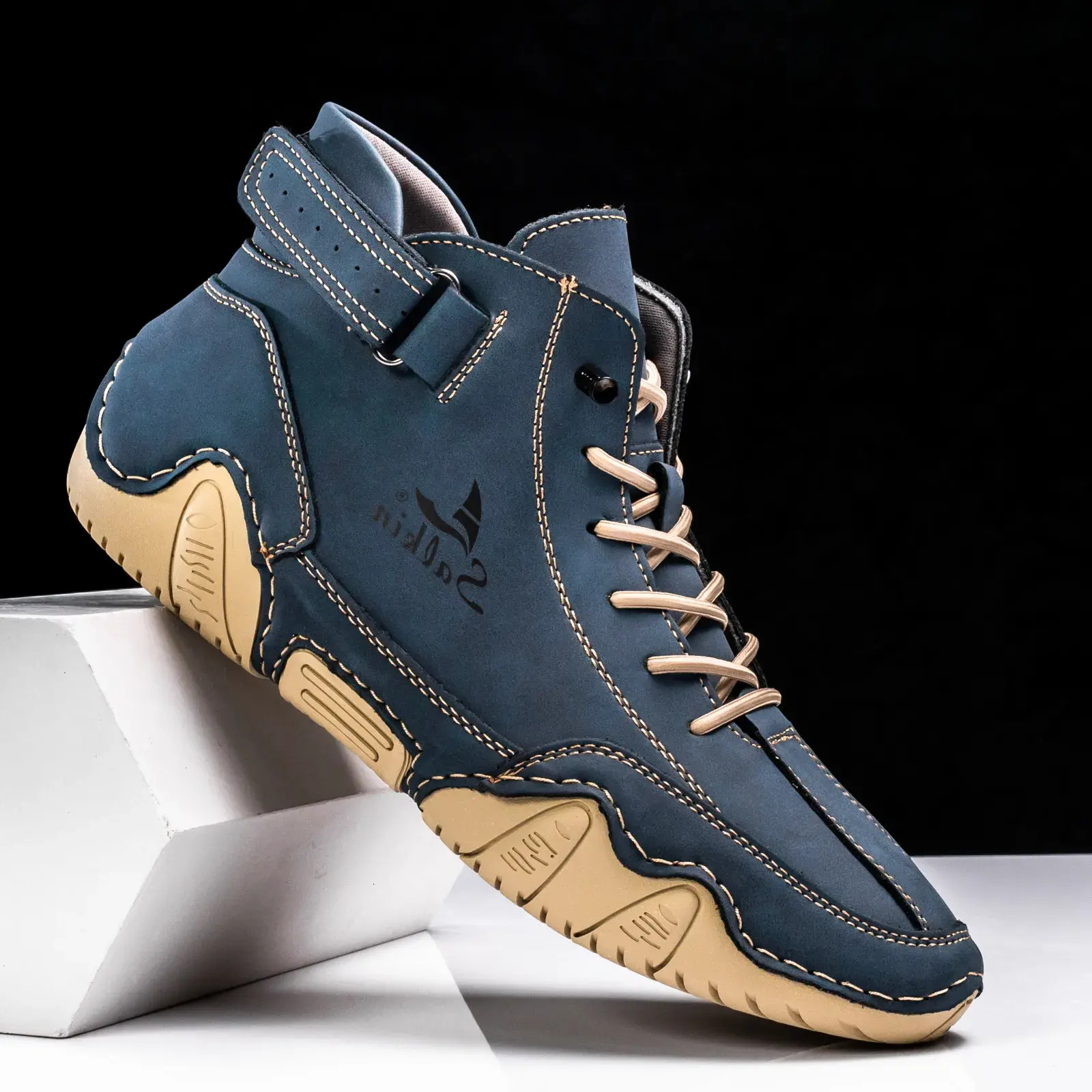 2026 New Casual Shoe Handmade Design Sneakers Man Outdoor Comfortable Leather Shoes Men Ankle Boots Breathable Hot Shoe For Man Sale Free Shipping 9
