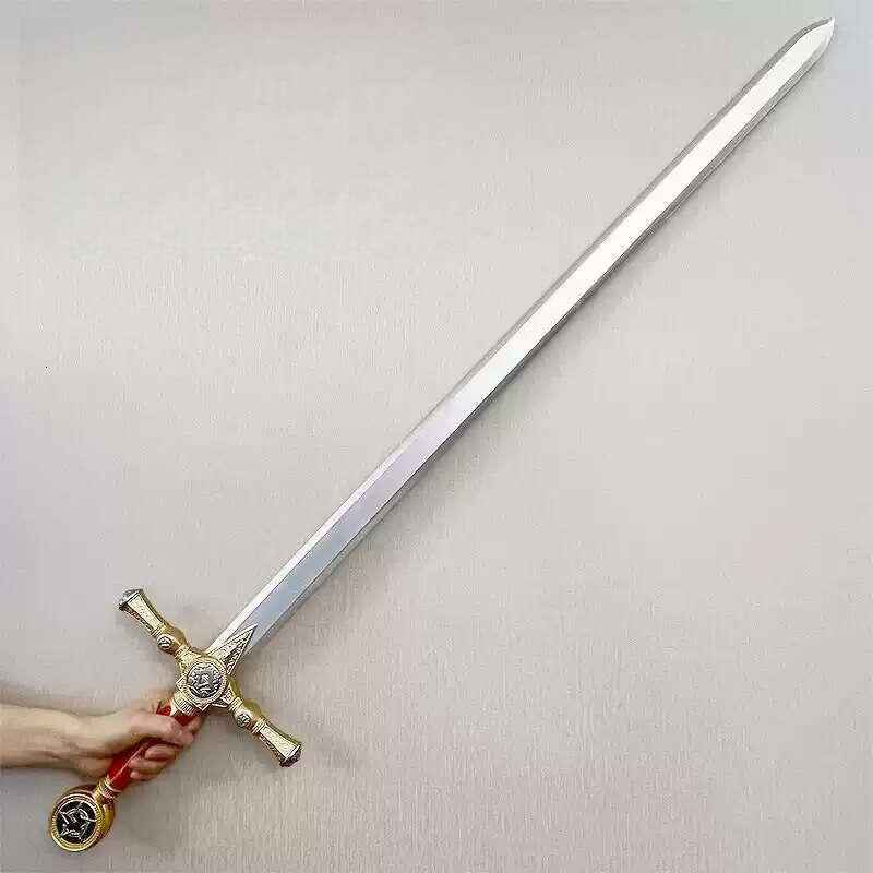 Medieval Ornate PU Foam Sword Prop, Unsharpened Blade for Cosplay-image-1108656956