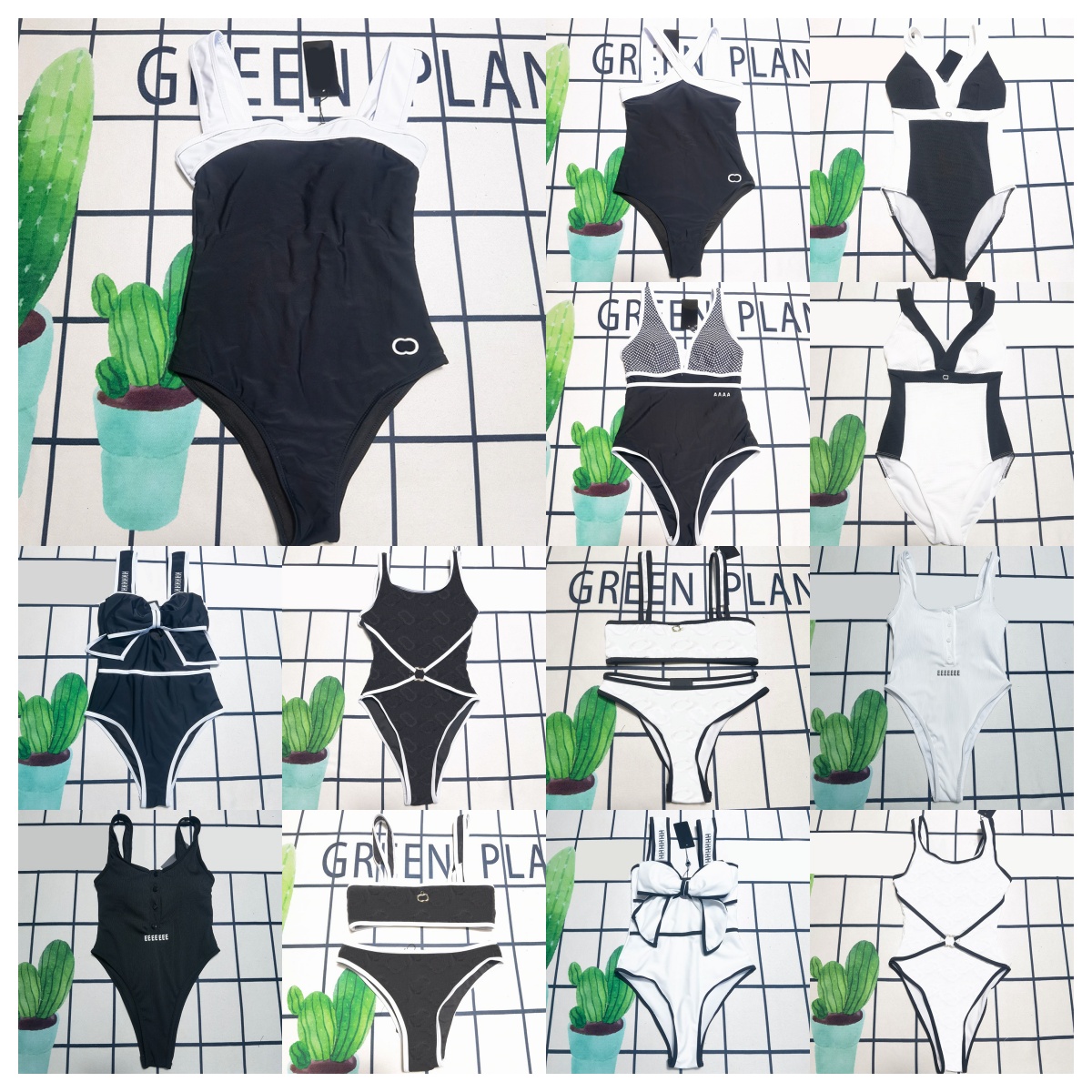 Maillot de bain une pièce noir classique, lettre blanche, Logo pour femmes, tendance, dos nu, minimaliste, Monokinis de plage
