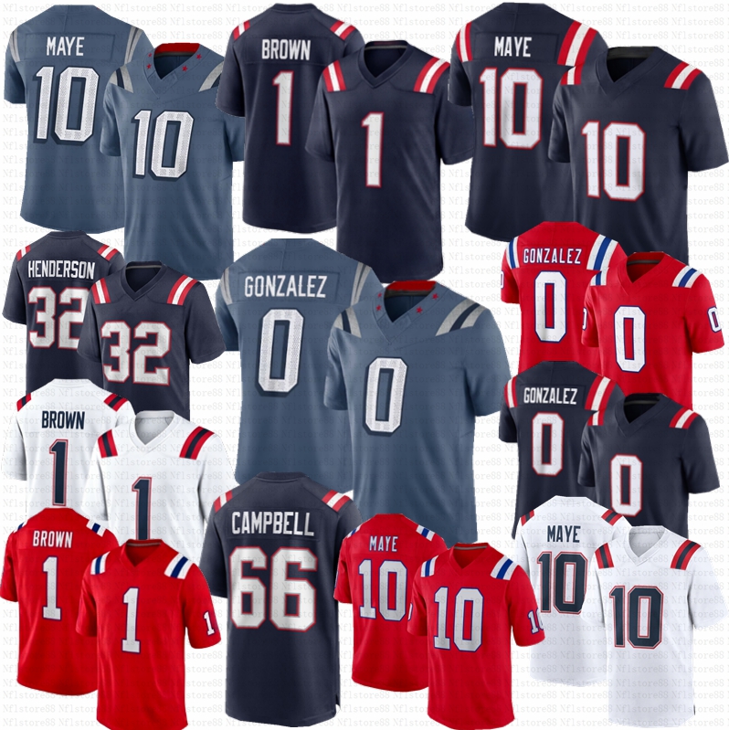New EnglandS Patriotses Jersey A.J. Brown PatriotsJersey Drake Maye Christian Gonzalez Campbell TreVeyon Henderson Brady Vrabel Boutte Stevenson-image-919232092