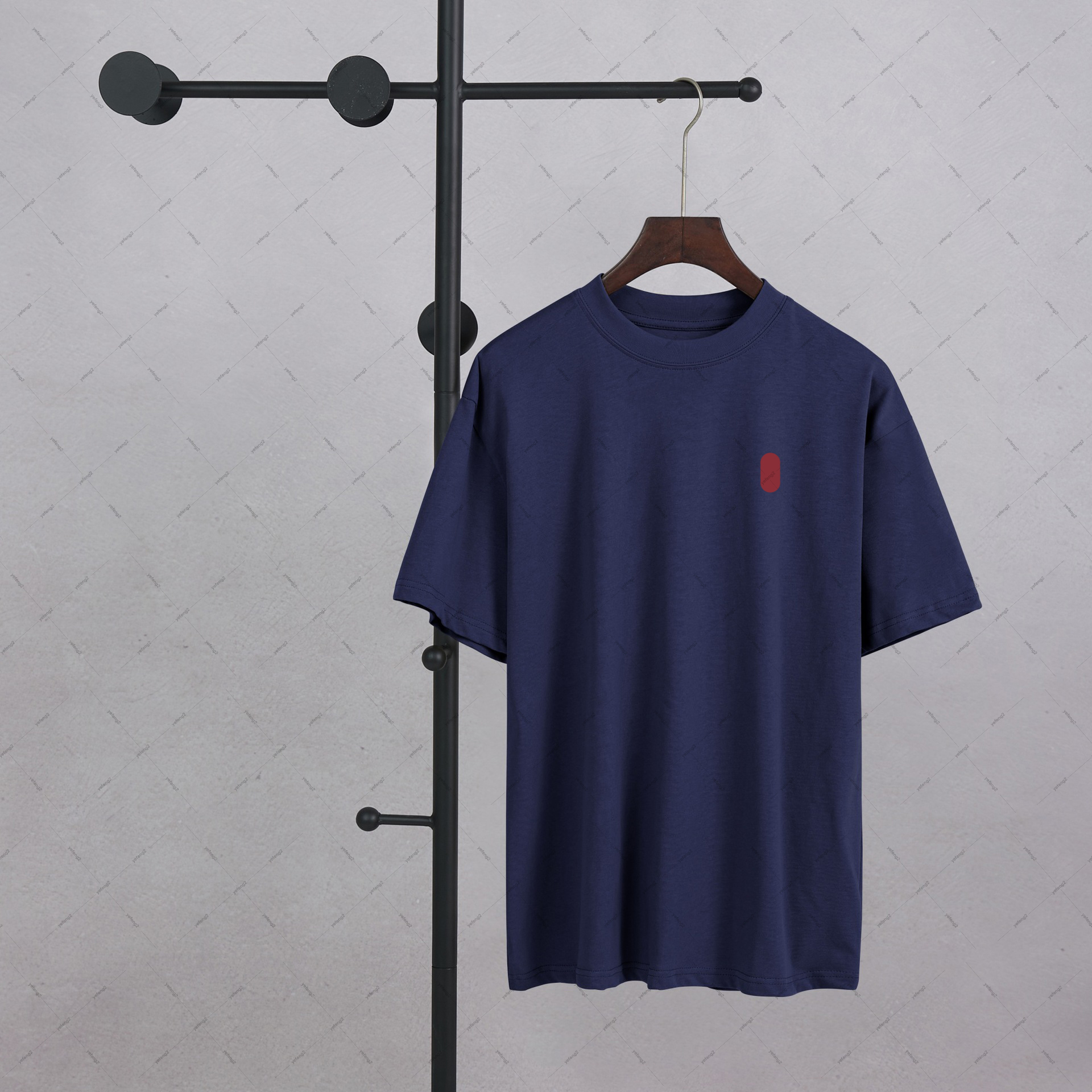 Men's Classic Cotton Tee Small Pony Embroidery Solid Color Basic Preppy Style Breathable Summer Top-image-1108642244