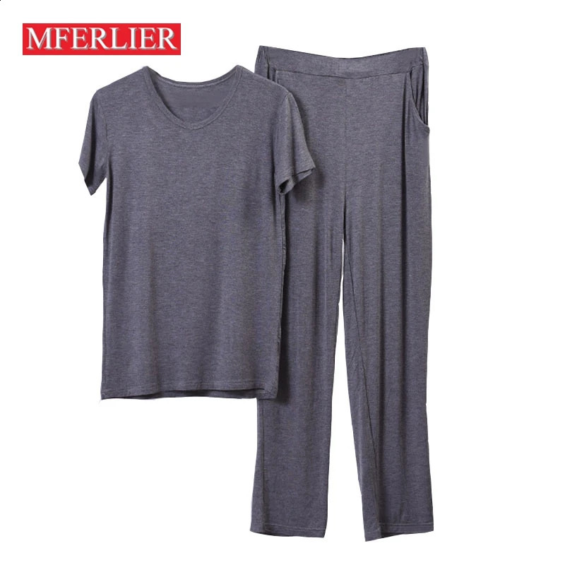 Autumn Summer Plus Size Pajama Men 8XL 147kg 7XL 6XL 5XL Casual Sets 260602BJ