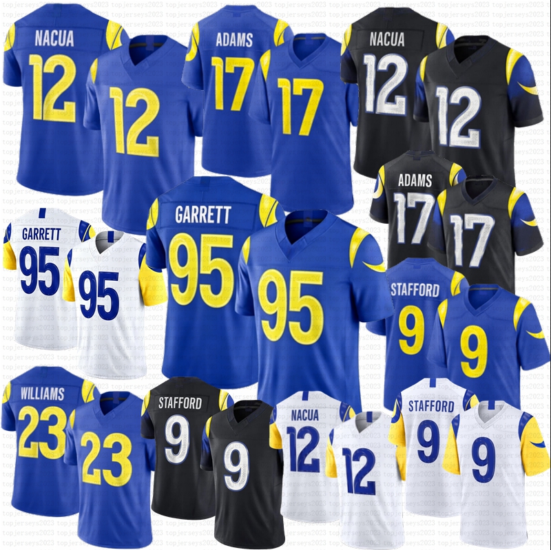 Myles Garrett Davante Adams Puka Nacua Football Jersey Aaron Donald Trent McDuffie Matthew Stafford Blake Corum Kyren Williams Jimmy Garoppolo Wa-image-939507544