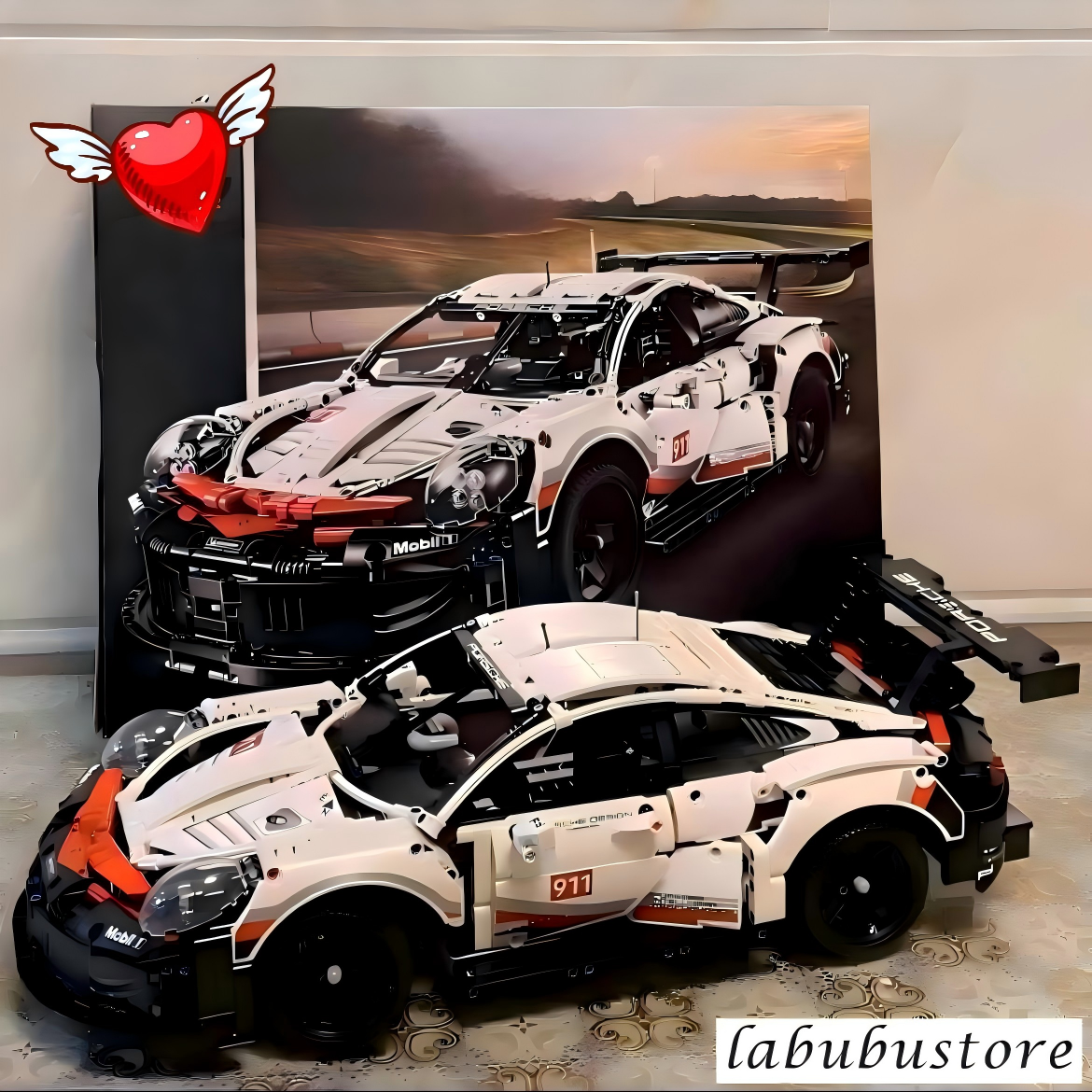 High-quality replica legoPorsche 911 RSR Building Blocks set acing car model assembly set exclusive collection set holiday gift intellectual develop