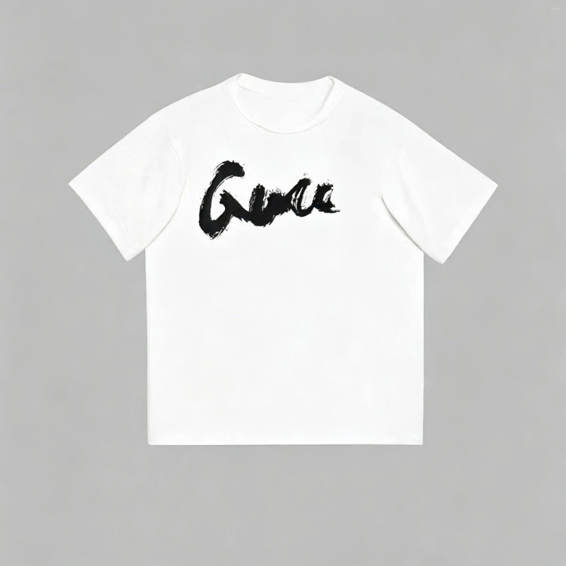 Mens T Shirts 2026 Pure Cotton Round-neck Loose-fitting Summer Short-sleeved Letter-printed Shirt For Both Men And Women