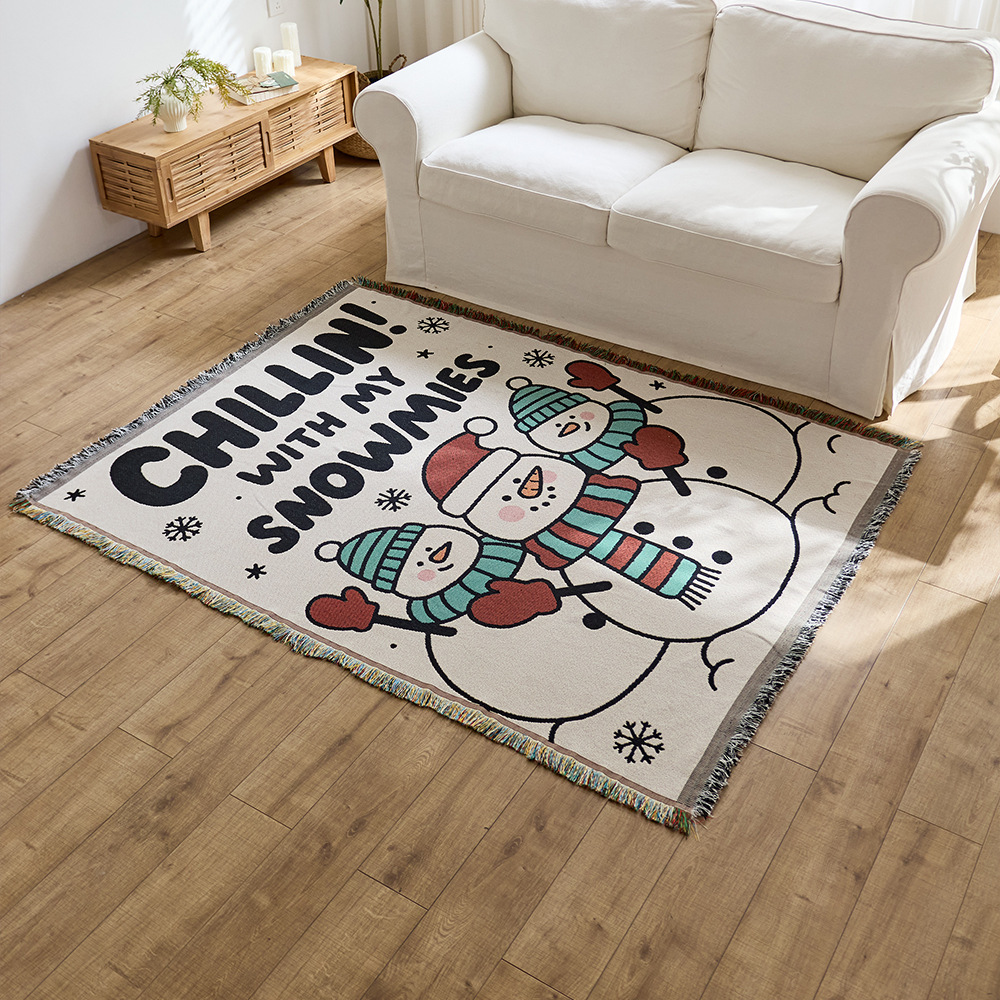 Living room sofa nap blanket, one-piece sofa cushion cover Christmas sofa cover, festive decoration,.UF2N01-image-1108687062