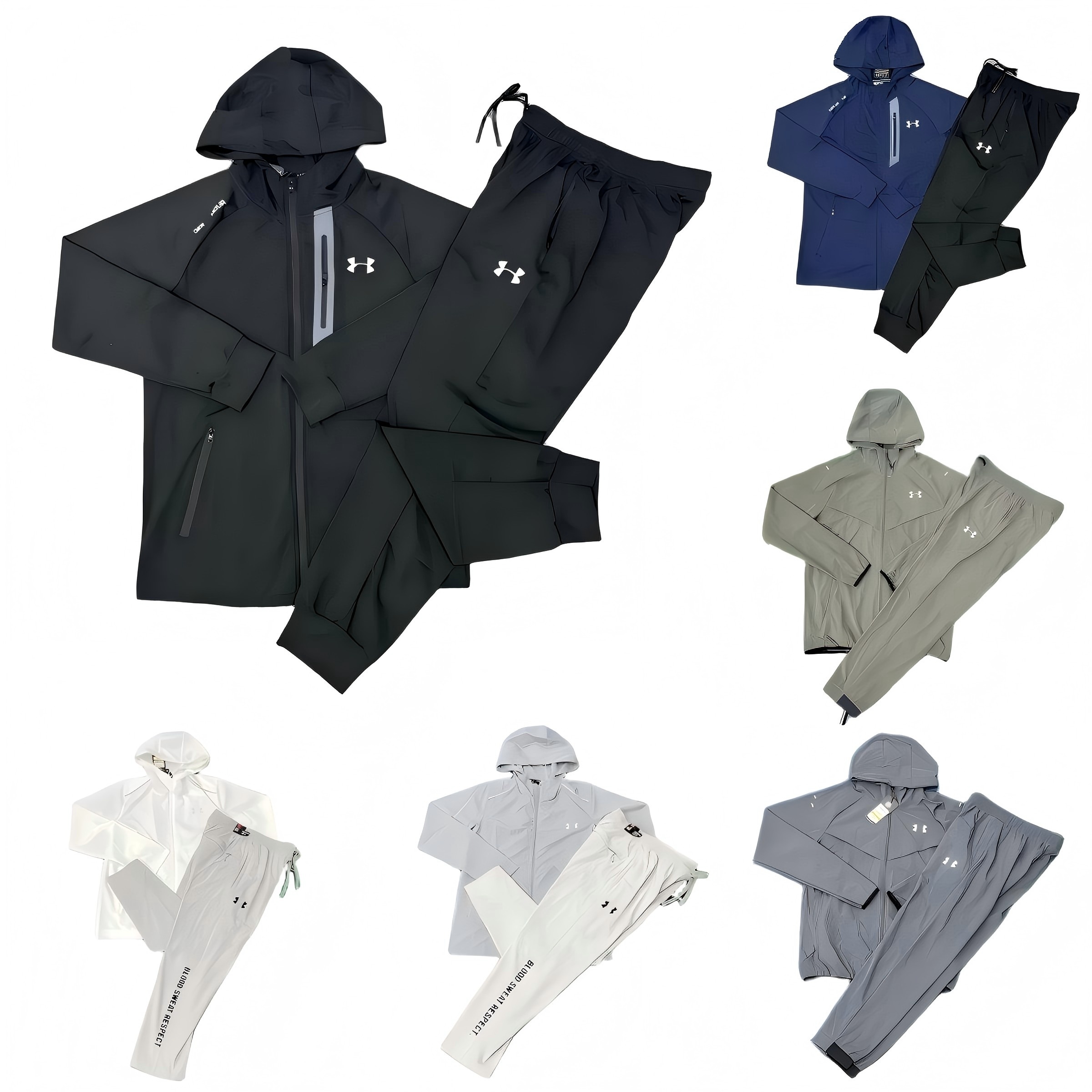 Men Short Jacket Men Short Jacket UA Mens Windbreaker Sports Pants Lightweight Waterproof Tracksuit Running Training Suit Outdoor Casual Outerwear Z