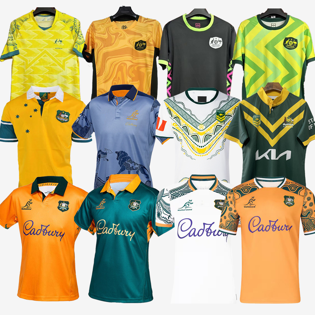 Australias jerseys 2026 2027 Men's Training uniform Polo Shirts T Classic Kangaroos Rugby League 25 26 27 Home away retro 1999 orange Wallab