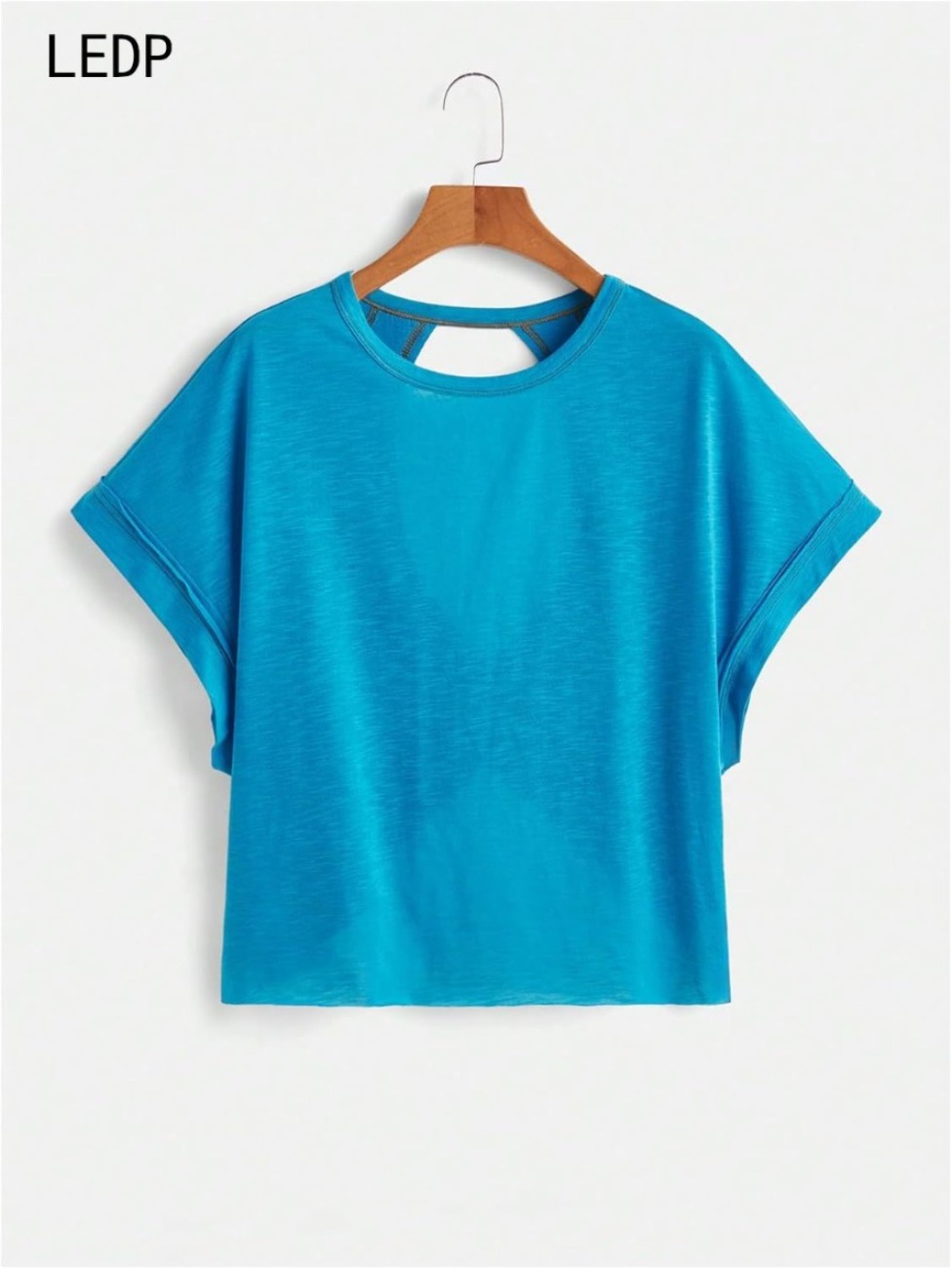 287725 Three-dimensional embroidery Chinese style large size women's T-shirt with improved cheongsam collar design, cotton and linen breathable