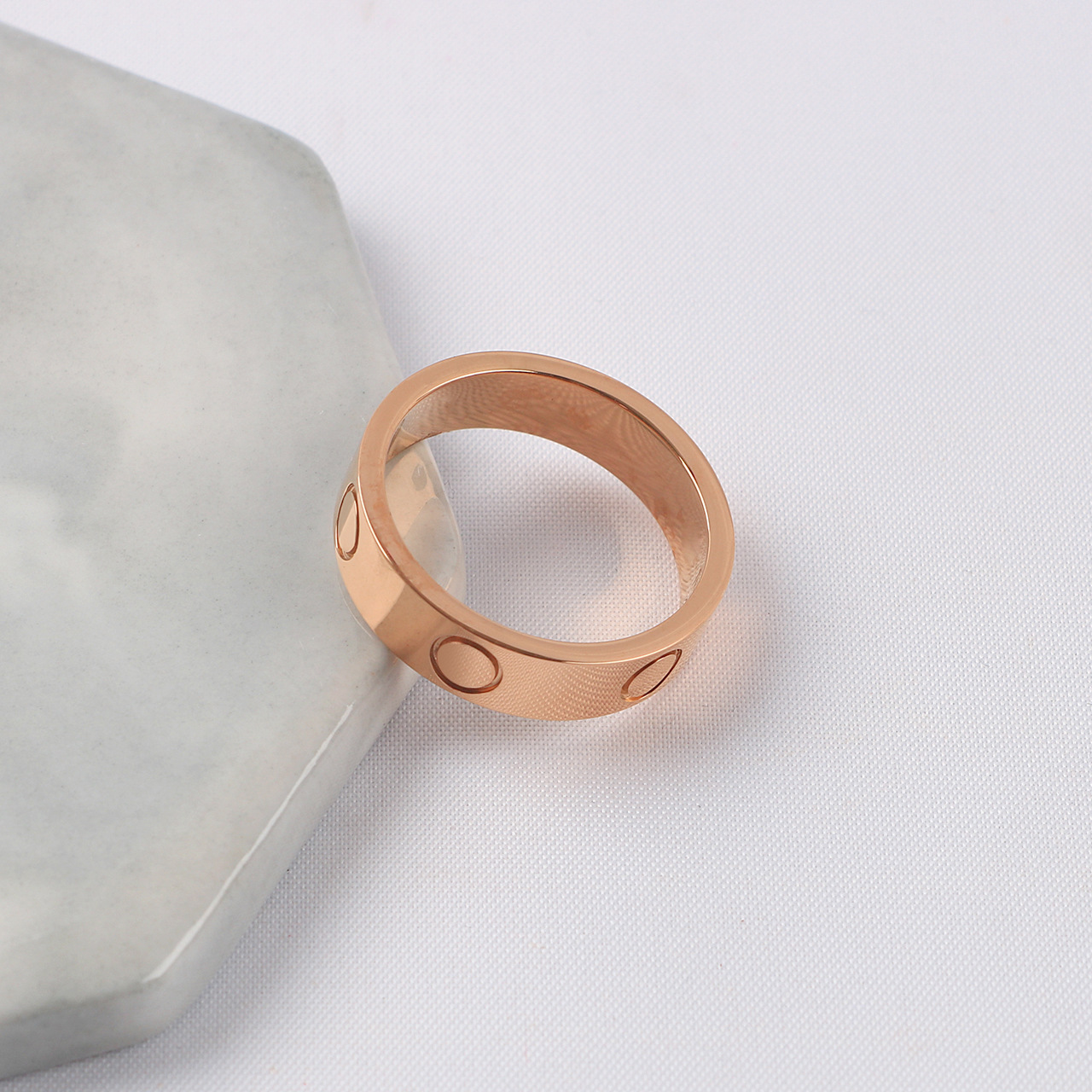 silver ring for women rose gold ring One Stone Design Groomsmen Gift Wedding Day Comfortable Fit Classic Minimalist Style Anti-Fade Snug Fit for-image-1108928302