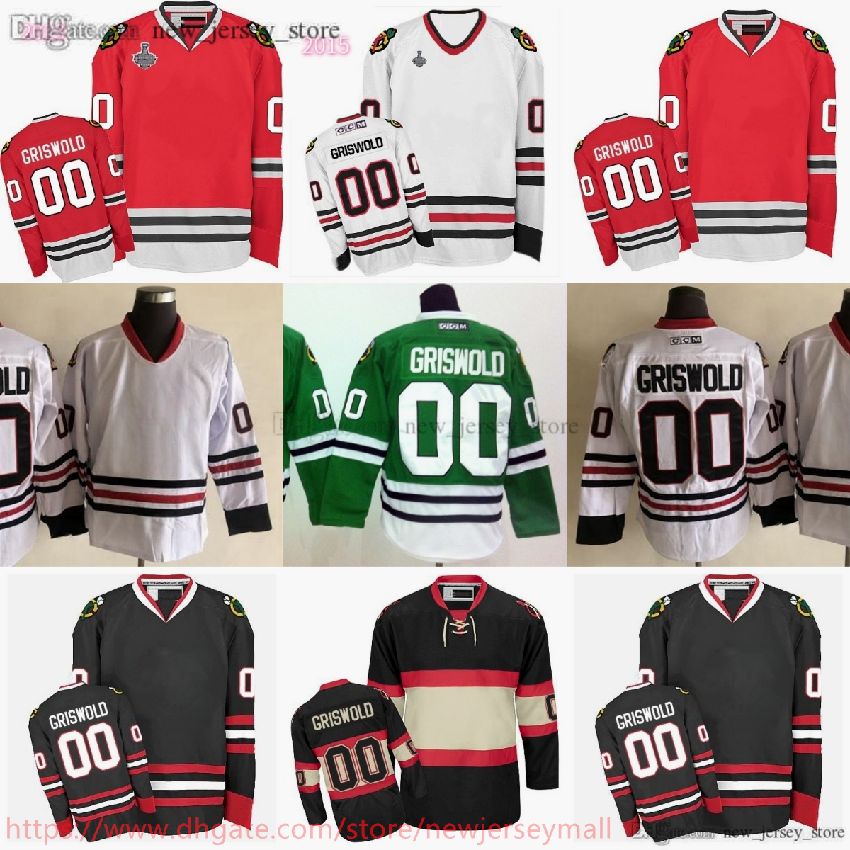 S-6XL Movie CCM Vintage 00 Clark Griswold Hockey Jersey Embroidery Throwback Breathable Sport Sale High Quality Jerseys Ice Sport Classic Retro