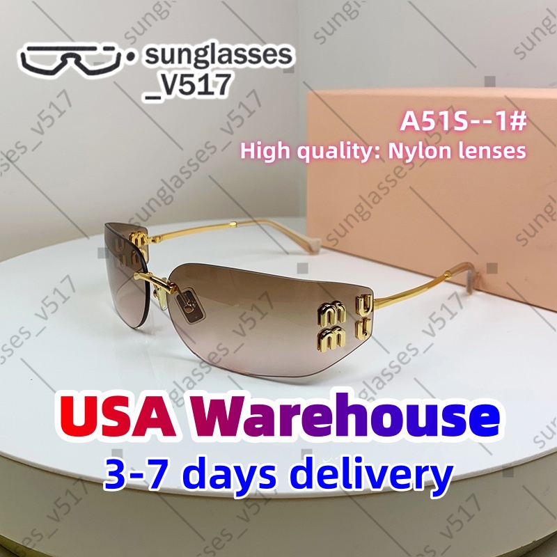luxury glasses sunglasses for women designer Curved lens design Euro american trend outdoor goggles A51S 54YS high quality Nylon lenses standard-image-902394323
