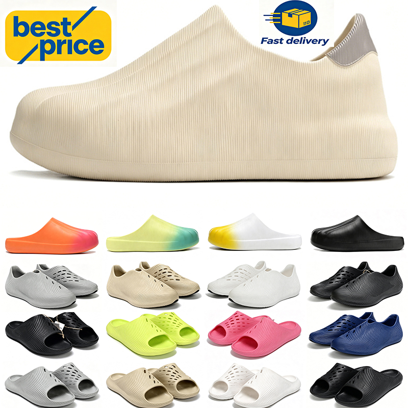 with box men women purechill slides sandals clogs slippers designer white black blue slide sandal runner shoes mens slipper pink gery