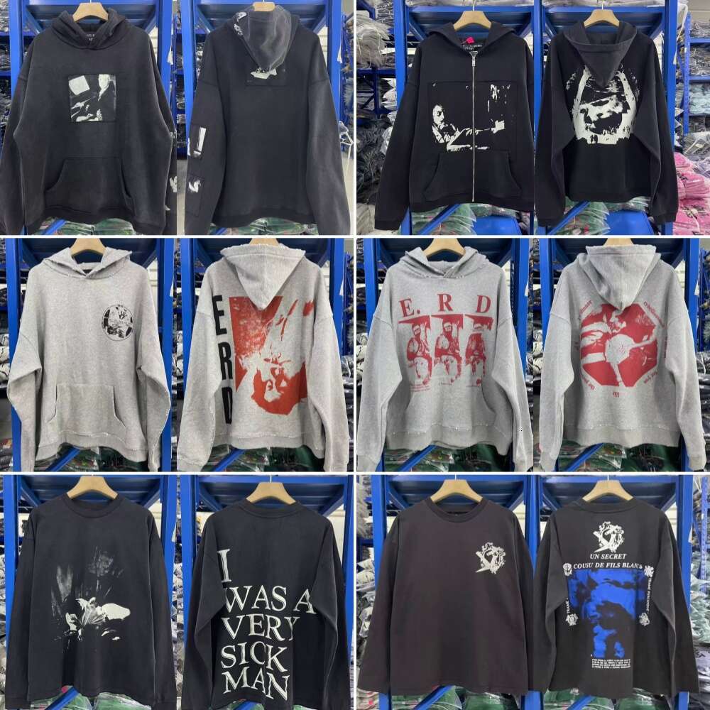 erd hoodie Depressed Rich Son mens hoodie designer hoody fashion zip up hoodie women sweatshirt washed distressed tech fleece pullover men pull g-image-970443505