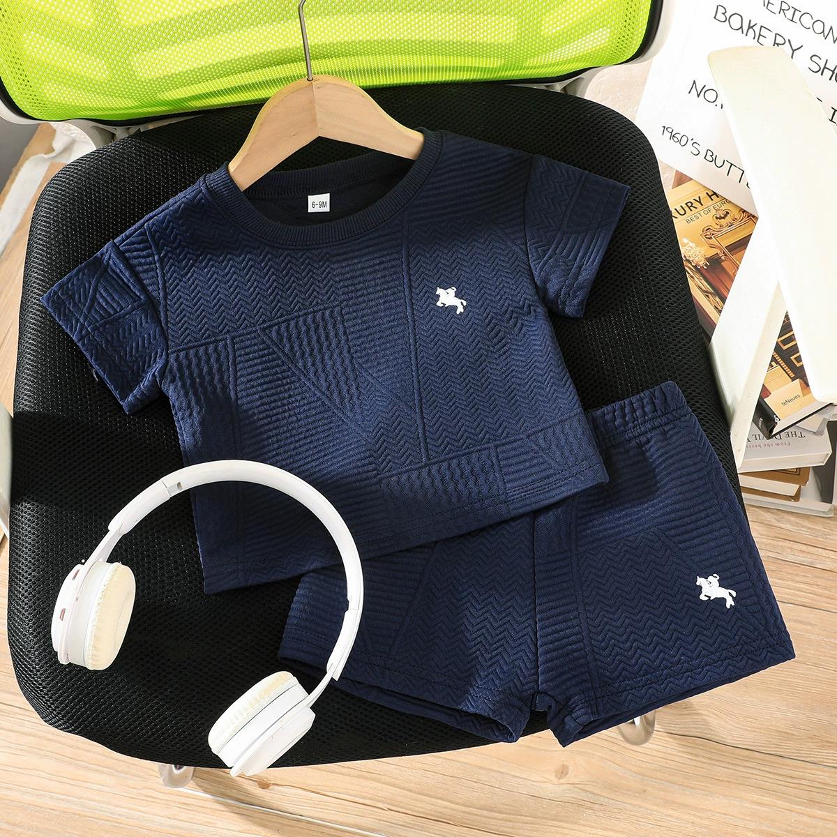 Newborn Kids Clothes Set Baby Boys Girls Clothing Set Fashion Designer Pure Cotton Sweat Absorption Comfort Short-sleeved T-shirt Tops Shorts Bab-image-1108774649