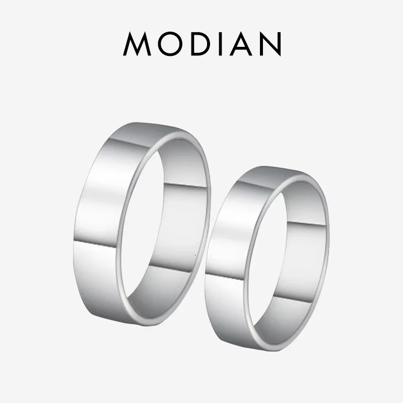Modian Sale 100% 925 Sterling Silver Couple Simple Rings Classic Lover Finger Ring For Women Man Wedding Silver Jewelry Bijoux 260603BJ