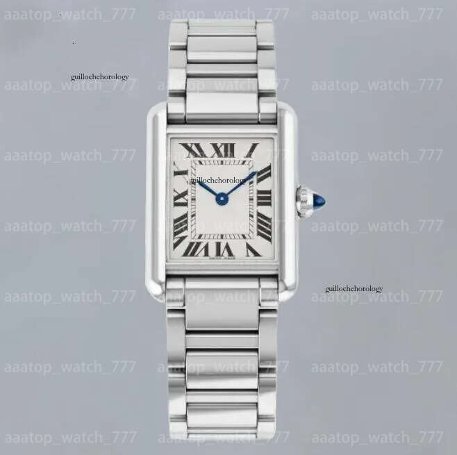 U1 Top-grade AAA Fashion Women Watch Quartz Movement Sier Lady Square Tank Watches Stainless Steel Original Clasp Casual Montre De Luxe Wristwatches