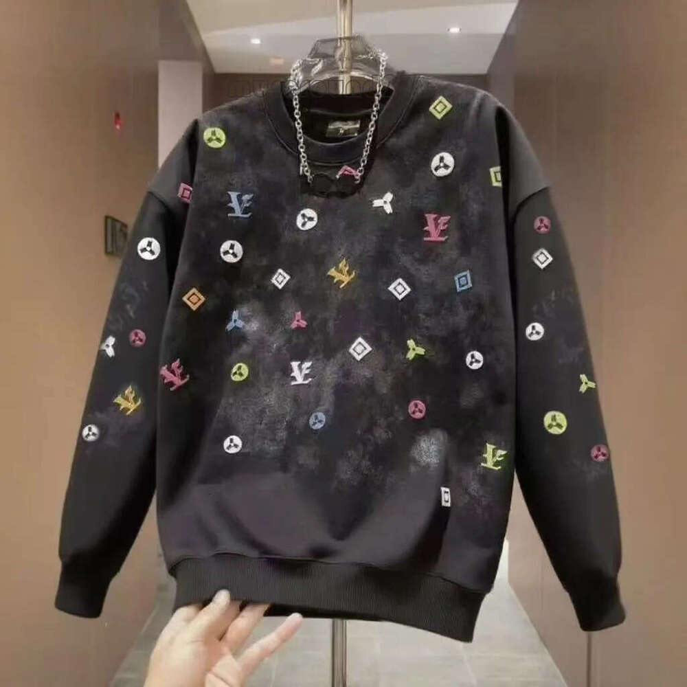 louise Spring and Autumn tide brand casual lv sweater crew neck fashion top mens long sleeves handsome large size lvs hooded ff6