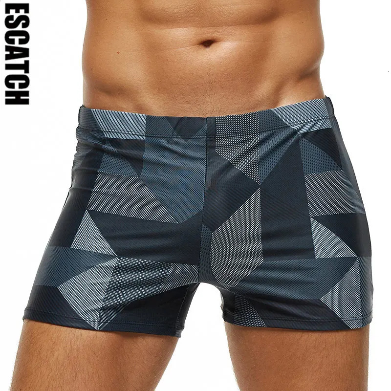 ESCATCH 2026 Arrivals Men Swimwear Plus Size Fashion Printed Swimsuit Male High Quality Elastic Swim Trunks With Pad 260528BANJIA