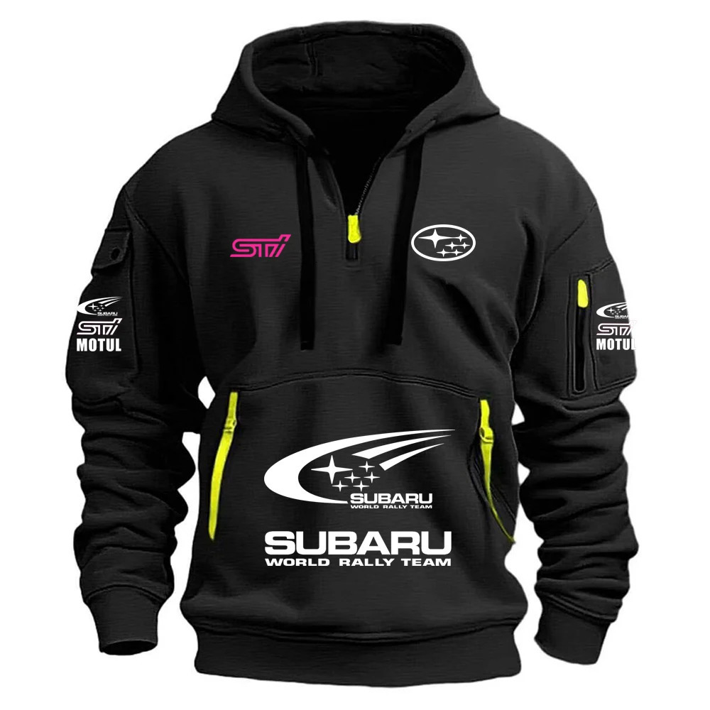 2026 SUBARU Racing taille européenne automne hiver hommes à capuche kangourou poche sport sweat à capuche polaire couche de finition 260603