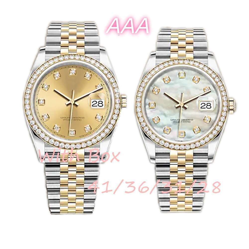 AAA Mens 41mm 36mm Designer Automatic Mechanica Zircon Watches High-Quality Full Stainless Steel Sapphire Luminous Watch Hot Selling Waterproof Watc