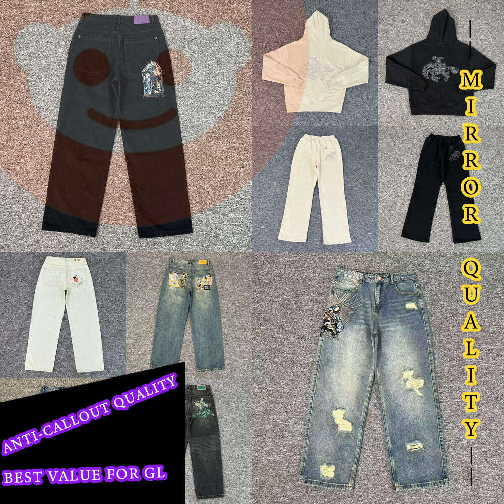 derschutze Vintage Washed Blue Jeans Heavyweight Cotton Denim Top Quality Distressed Hip Hop Skate Pocket Embroidered Pantalones Jeans Homme-image-1108859043