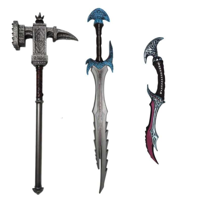 Fantasy medieval weapon set, axe made of non-functional PU material-image-1108815738