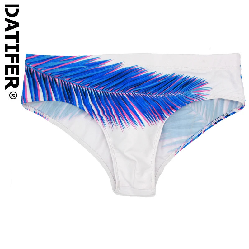 Datifer Summer 2026 Men Shorts Gym Low Waist Sexy Print Swim Brief Removed Pad Surfing Swimsuit Multicolor 260528BANJIA