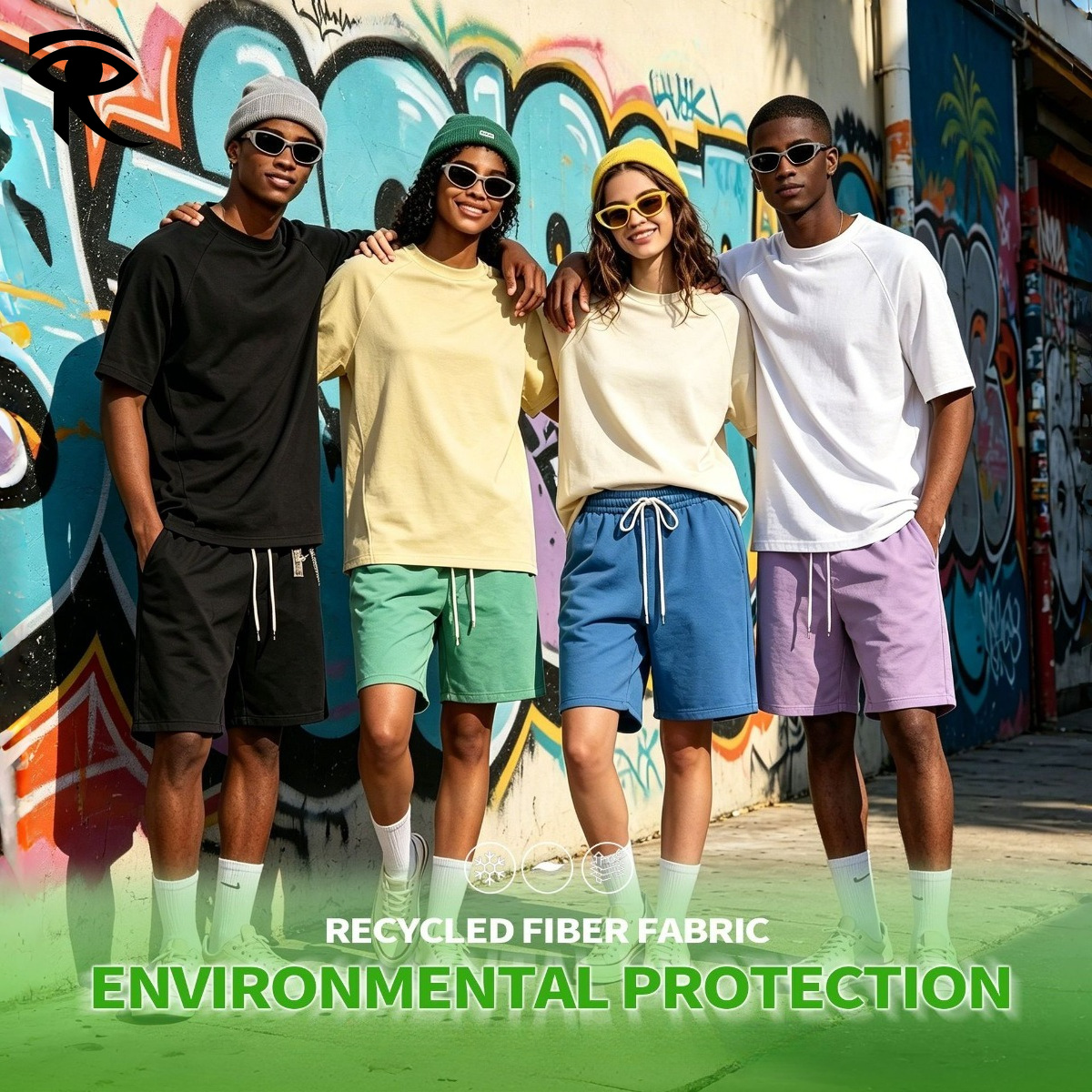 Unisexe West Coast T-shirt extensible à manches courtes en mélange de coton et de fibres recyclées respectueux de l'environnement T-shirt décontr