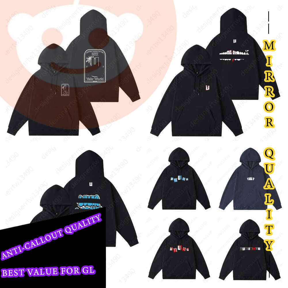 yelirrrrWorldHoodie Designer High Street Style Hoodies Mens Womens Oversized Sweatshirts Punk Y2K Geometric Print Hip Hop Loose Hoody Jumpers Veteme