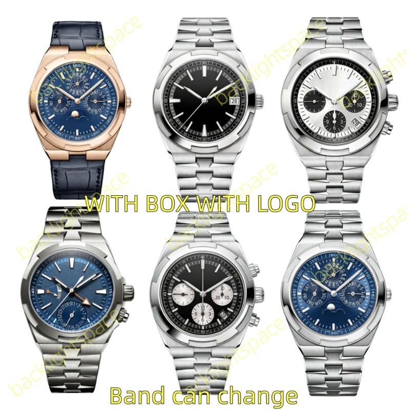 VC Overseas Chronograph watches men designer Luxury Stainless Steel Automatic Mechanical Watch Business Sports Wristwatch Sapphire glass Mens watch