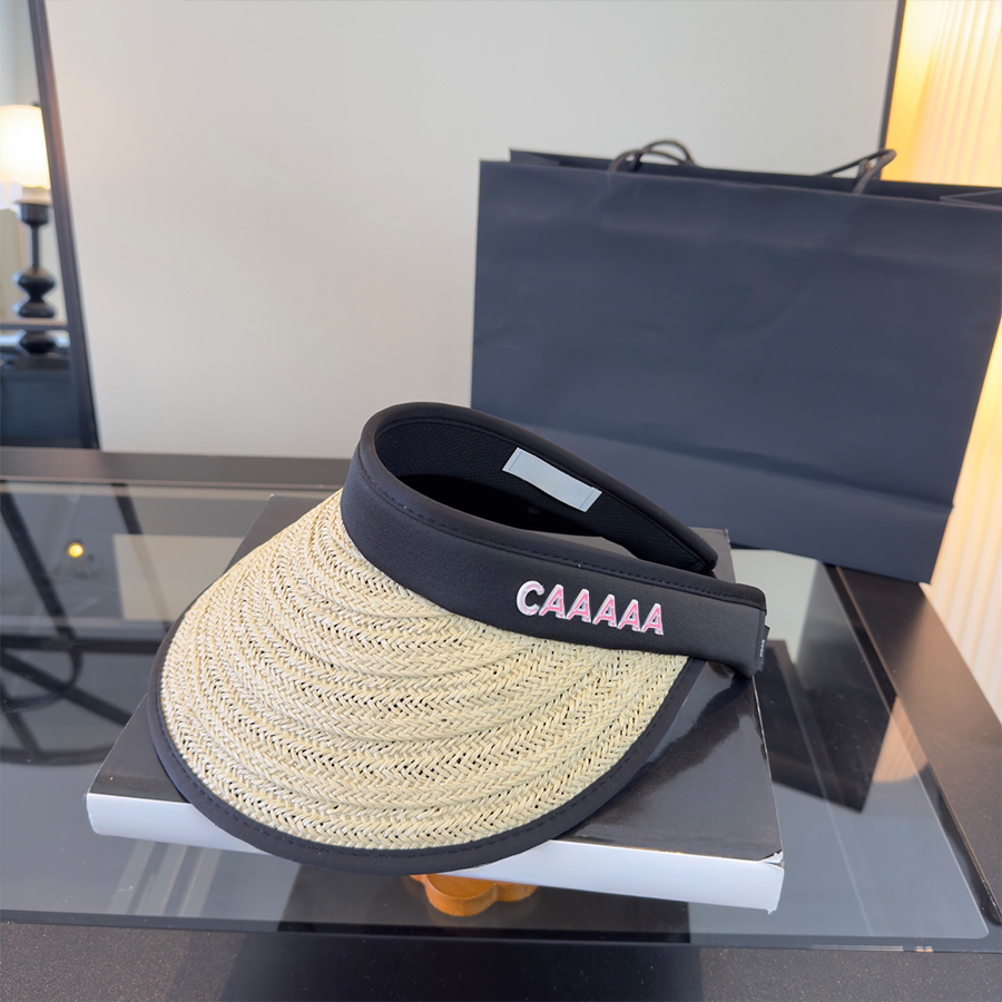 Designer Sun Hat Luxury Hollowed Visors Outdoor Recreation Hats Mens Straw Casual Cap Women Adjustable Sun Protection Caps Fashionable Sun Hat Daily