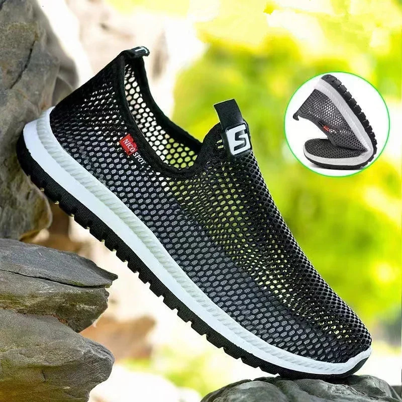 Summer Walking Shoes Men Sneakers Sport Lightweight Casual Hiking Shoes Men Breathable Aqua Shoes Man Outdoor Footwear 260528BJ