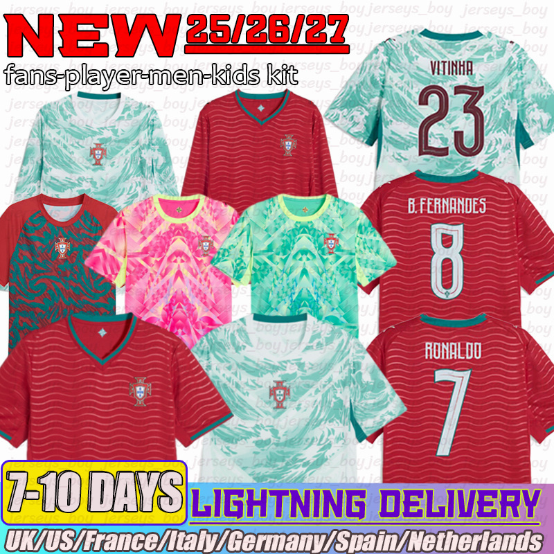 Portugal jersey 2026 worldcup RONALDO Al Nassr Jersey B.FERNANDES BERMARDO Soccer Jerseys LEAO Ramos Dias Felix football shirt fans player versio-image-944611156