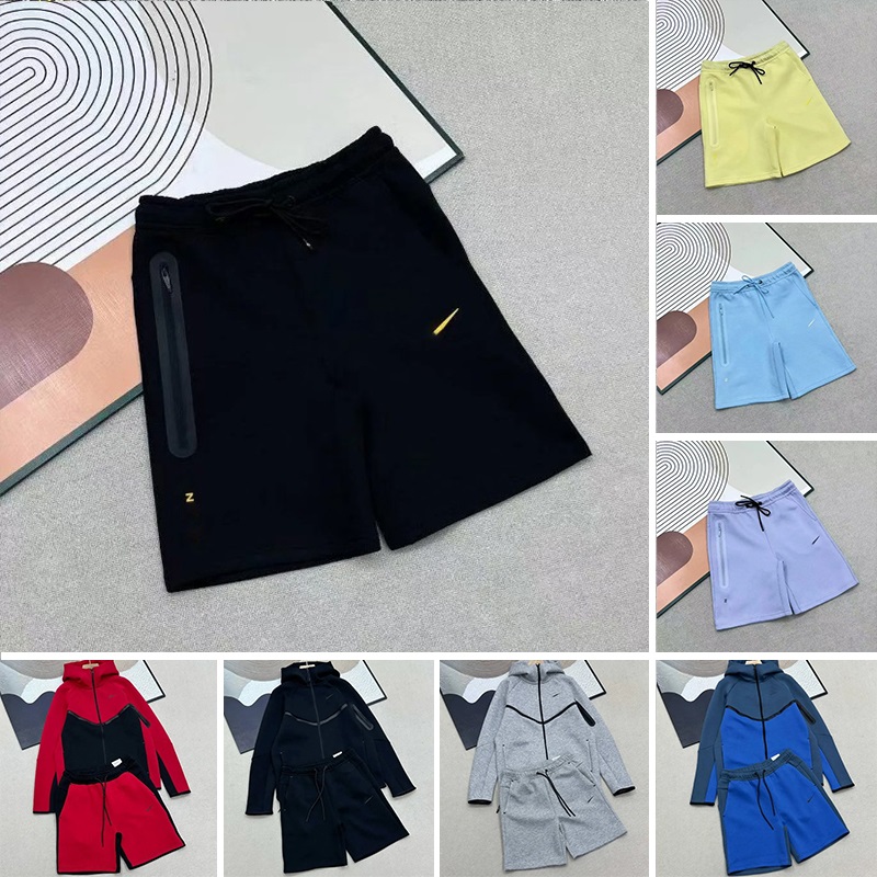 Mens Tech Shorts Fleece shorts nikishorts set designer womens hight quality men pants with poket Jogger Thin fabric Quick Dry sport short BLACK Whit