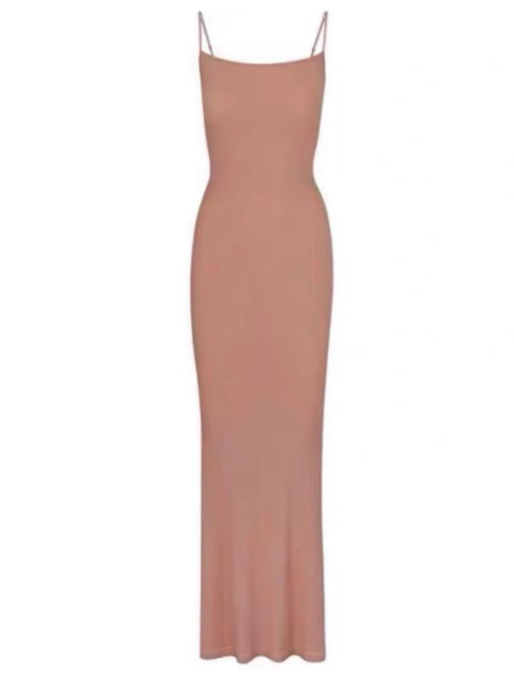 (105) Hot girl threaded sling fishtail dress, slim and sexy, hip-wrapped long-image-1108860476