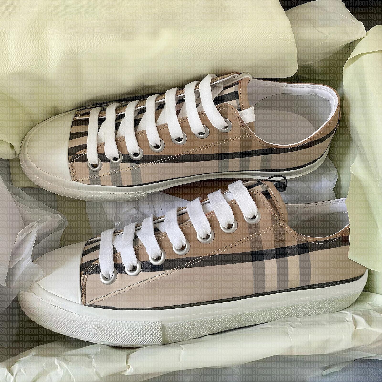 Designer Sneakers Vintage Ramsey Check Shoes Trainers Regis Cotton Suede Leather Sneaker Mens Archive Birch Brown Soft Blue Chalkf Checkered Outdoor
