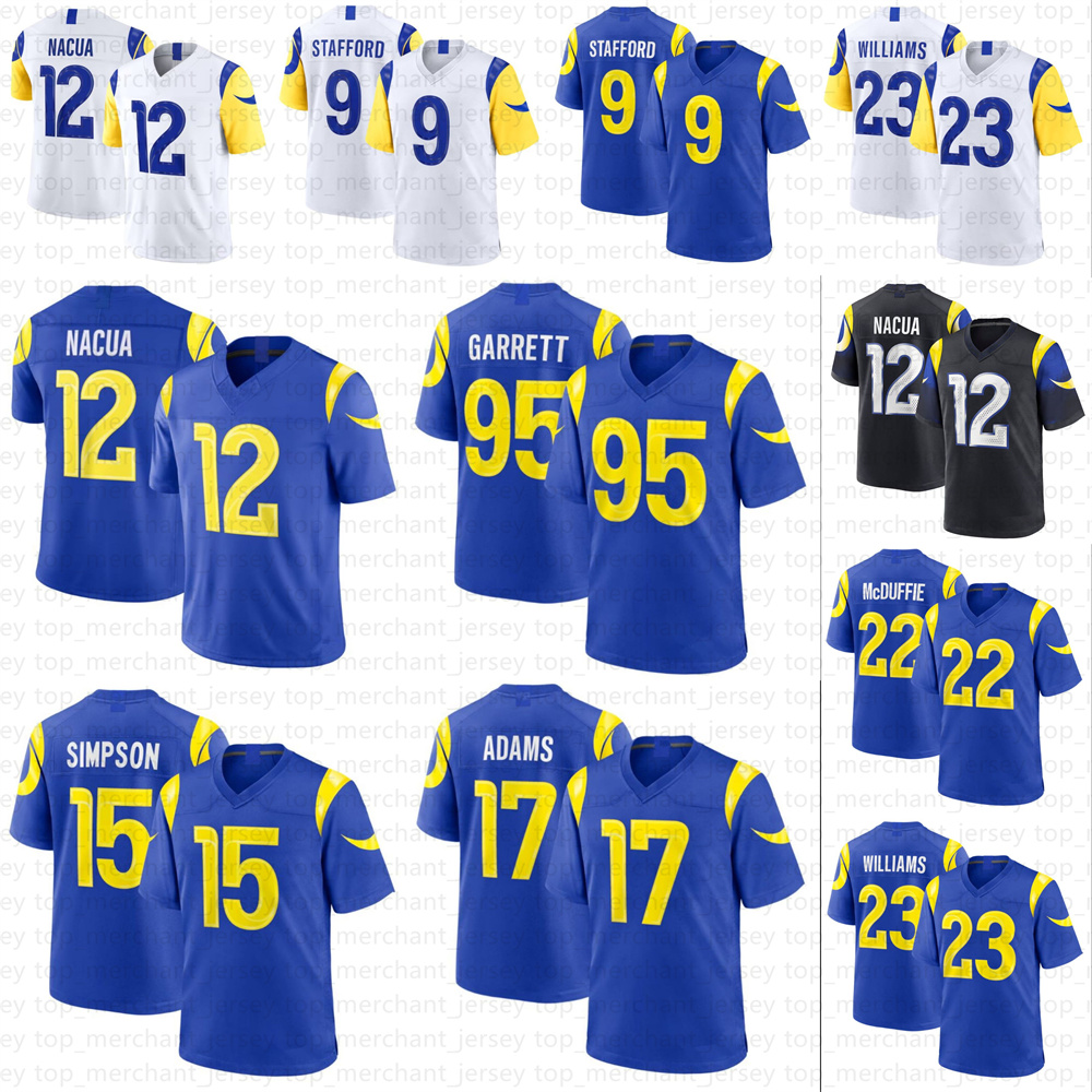 Myles Garrett Puka Nacua Ty Simpson Football Jerseys davante adams Trent McDuffie Aaron Donald Los Angelescity Matthew Stafford RamsS Aaron Donal-image-998594933