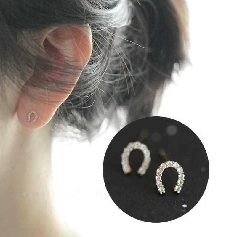 Needle New Silver Fashion 925 Zircon Stud Earrings For Women Female Girls Cute Earrings Jewelry AccESSories Gifts M260604