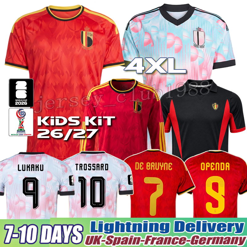 belgium world cup 2026 De Bruyne Lukaku Doku Soccer Jersey Tielemans TROSSARD WITSEL DE KETELAERE Vanaken Kids Kit Moreira Faes belgium Retro foo-image-935584476