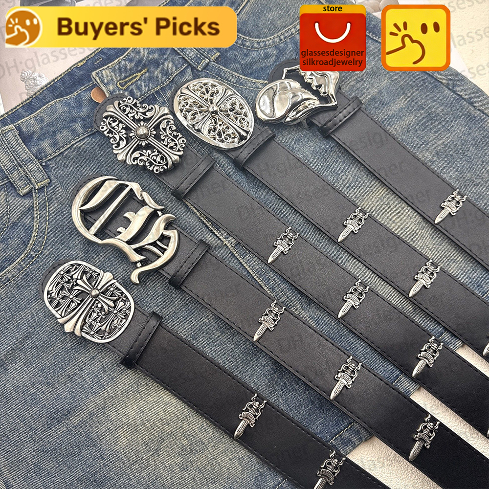 Chrome Luxury Designer Belt Collection for Men & Women - Premium Mens Belt, Cinturon de Hombre, Ceinture Luxe Femme, Cinturon Mujer - High-End Riem,