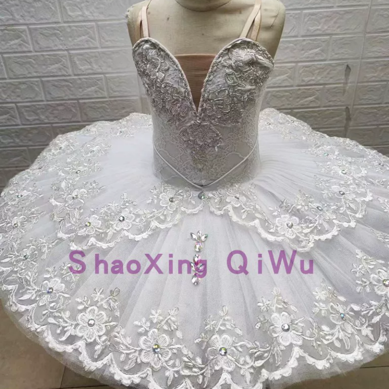 Ballet dancer Phantom Nutcracker Snowflake Dance Performance Dress Adult and Children's Eight Layer Lace Plate Skirt-image-1109037432